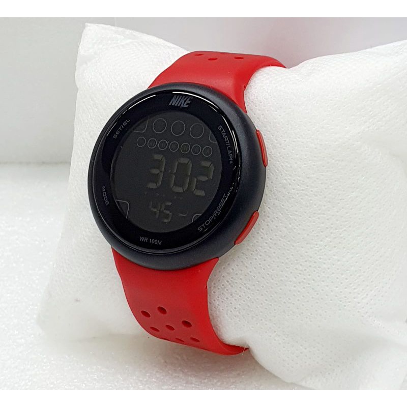 [7 WARNA] Jam Tangan Pria Wanita Nike Bulat Digital Rubber Unisex