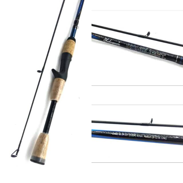 Joran sambung 2 Bait Casting Shakespeare Conquest 1.83M