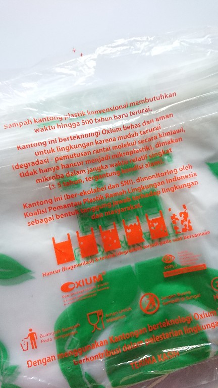Kantong Plastik Transparan Belanja Ramah Lingkungan Delman 500gr