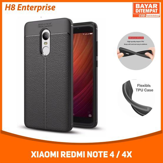 Case Softcase Leather Auto Focus For Xiaomi Redmi Note 4X Autofocus Original