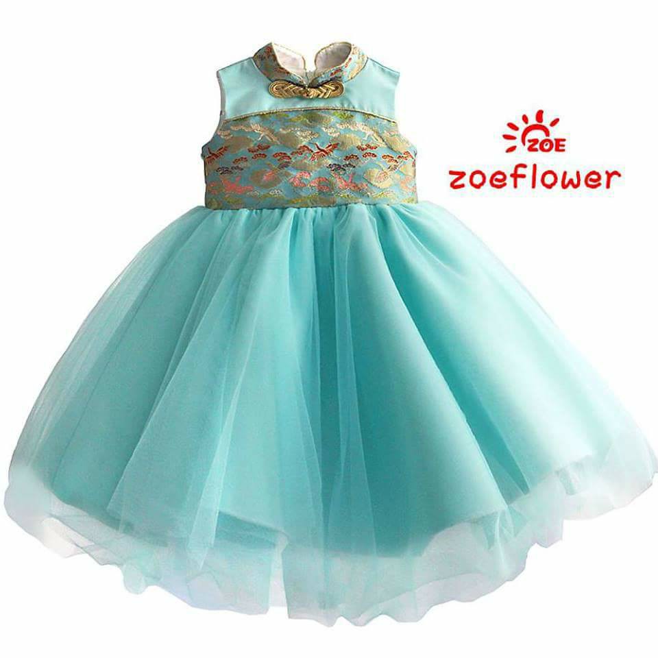 Dress Anak Cewek Premium Quality Cheongsam Tosca