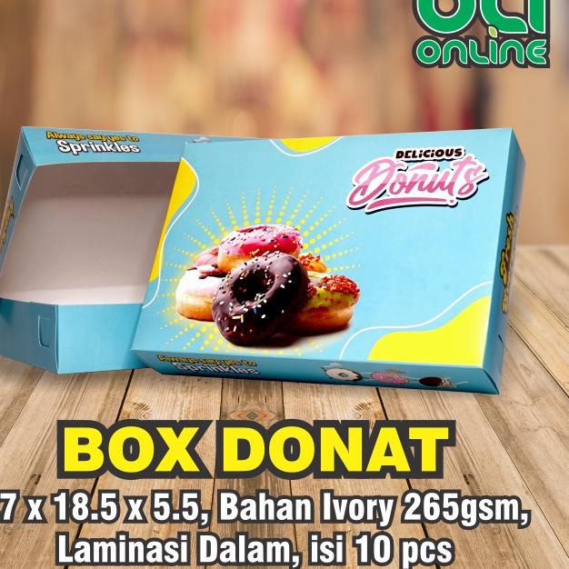 

Kotak Donat 27x18.5x5.5 Isi 10pcs / Dus Donat / Box Donat / Kemasan Donat 팝