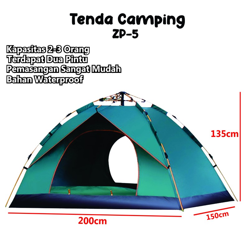 Tenda Camping Otomatis Biru Tenda Otomatis Outdoor &amp; Indoor Tenda Gunung