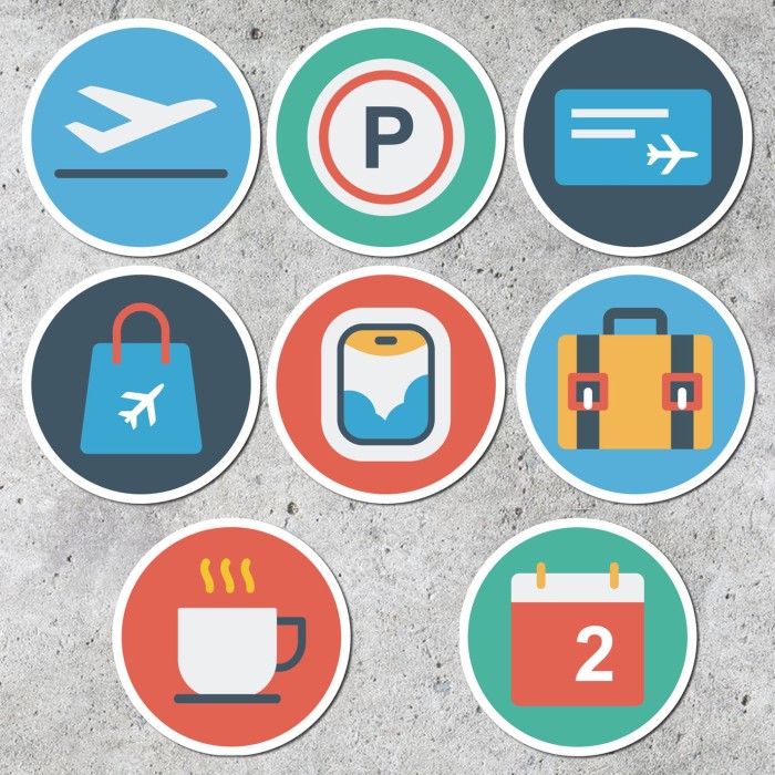 Stiker Travel untuk Laptop, Mobil, Koper, dll