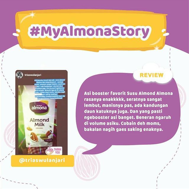 ALMONA ALMOND MILK POWDER ASI BOOSTER | PELANCAR ASI DAUN KATUK FIBER