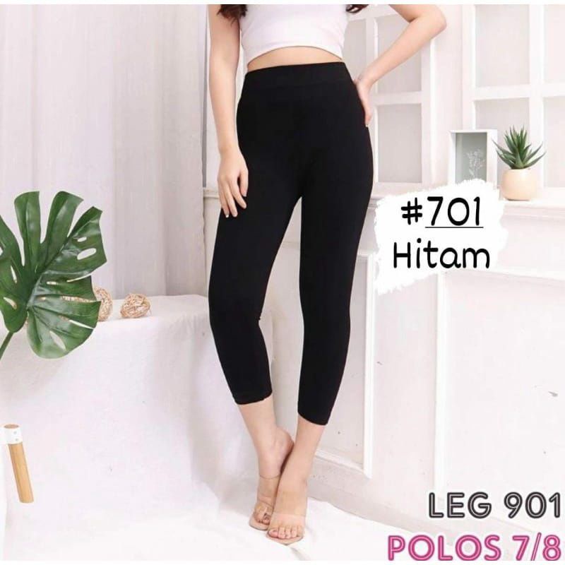 NEW OFICIAL - Legging Polos Pendek Wanita Legging Highwaist Import Legging 7/8