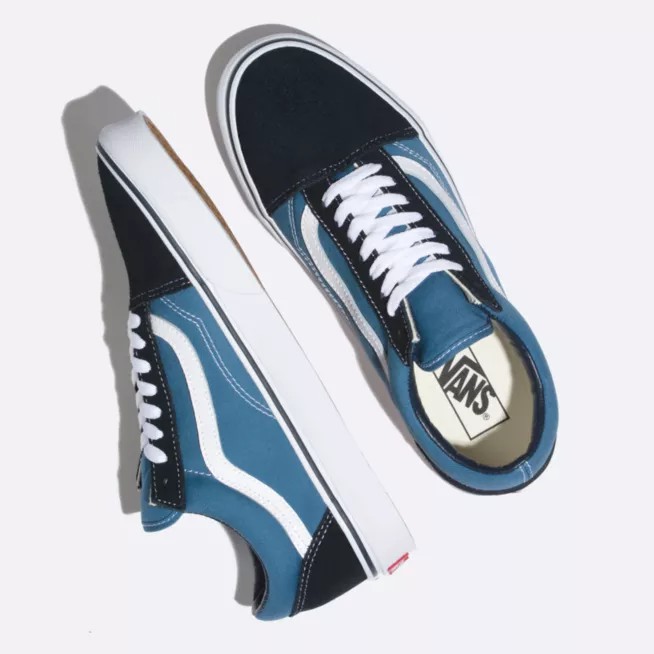 Sepatu Vans Sneakers Oldskool Hitam Biru