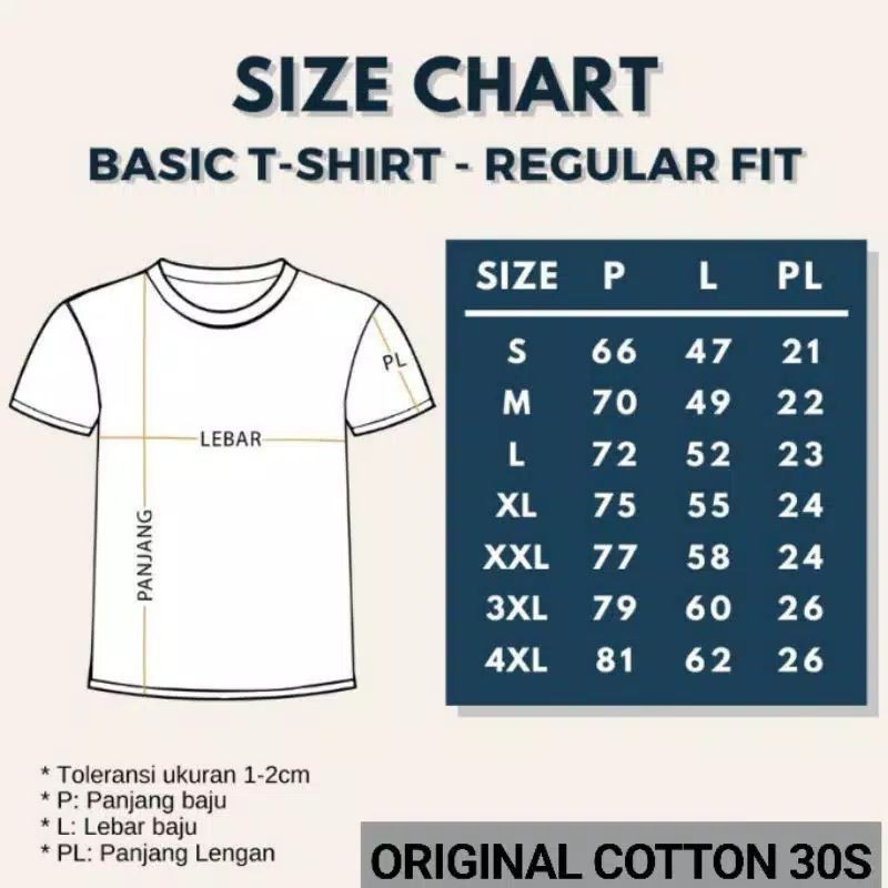 KAOS POLOS PRIA &amp; WANITA COTTON 30S COMBED REGULAR FIT BAJU LENGAN PENDEK