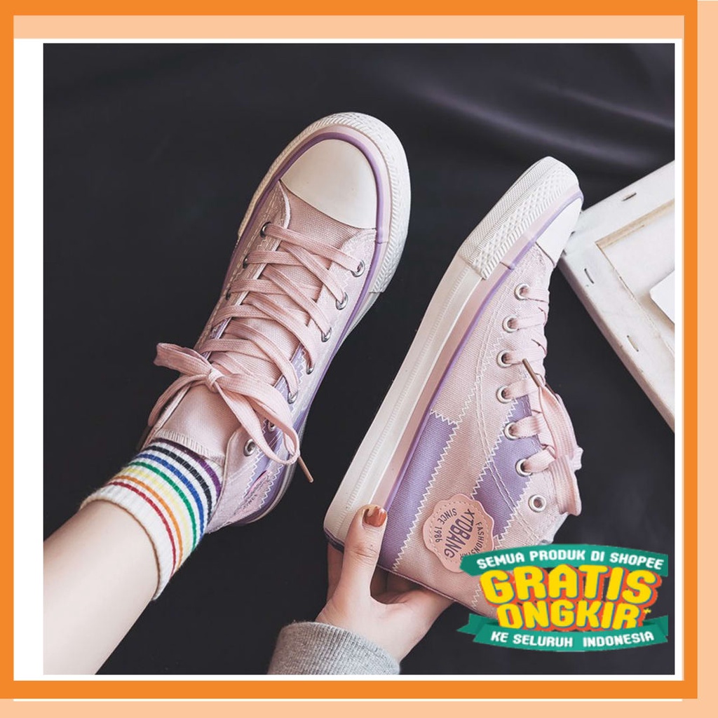 SNEAKERS SEPATU WANITA FASHION REMAJA KEKINIAN OOTD/ MFI Sepatu Sneakers Wanita Import Korea Model H