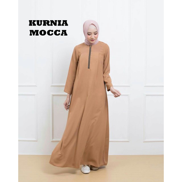 GAMIS SYARI ANNAJAH CAPUCCINO 900GR 110 140 ALLSIZE GAMIS SYARI BUSUI CADAR CREPE HQ POLOS MURAH I.
