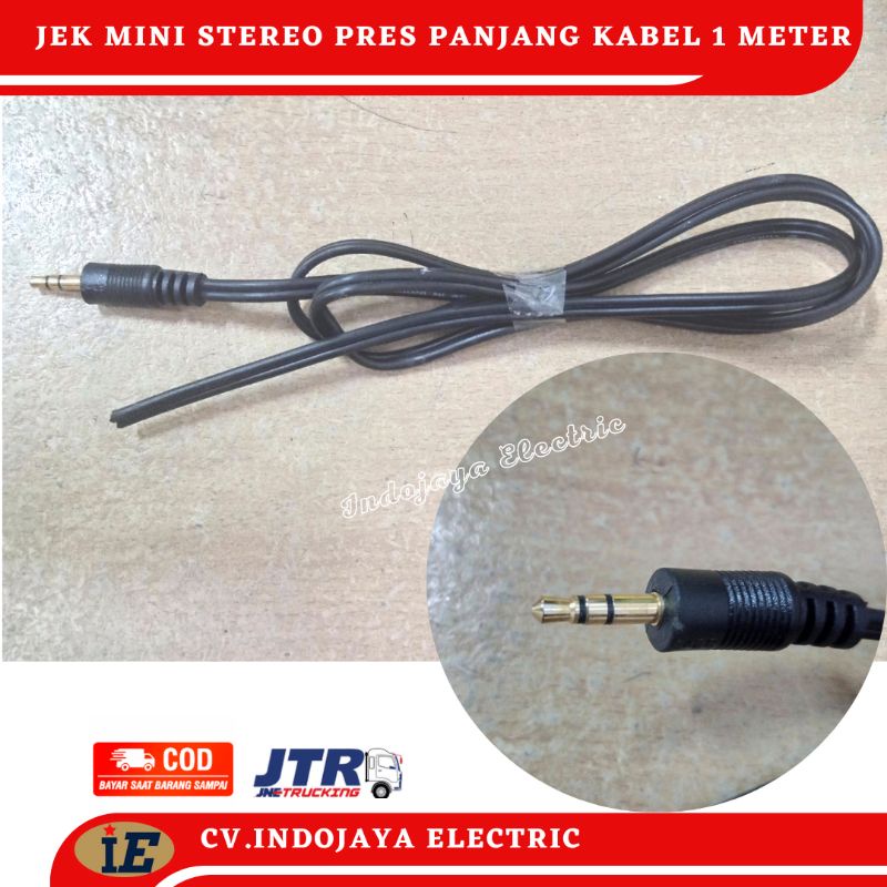 Jek Mini Stereo Dengan Kabel Panjang 1 meter