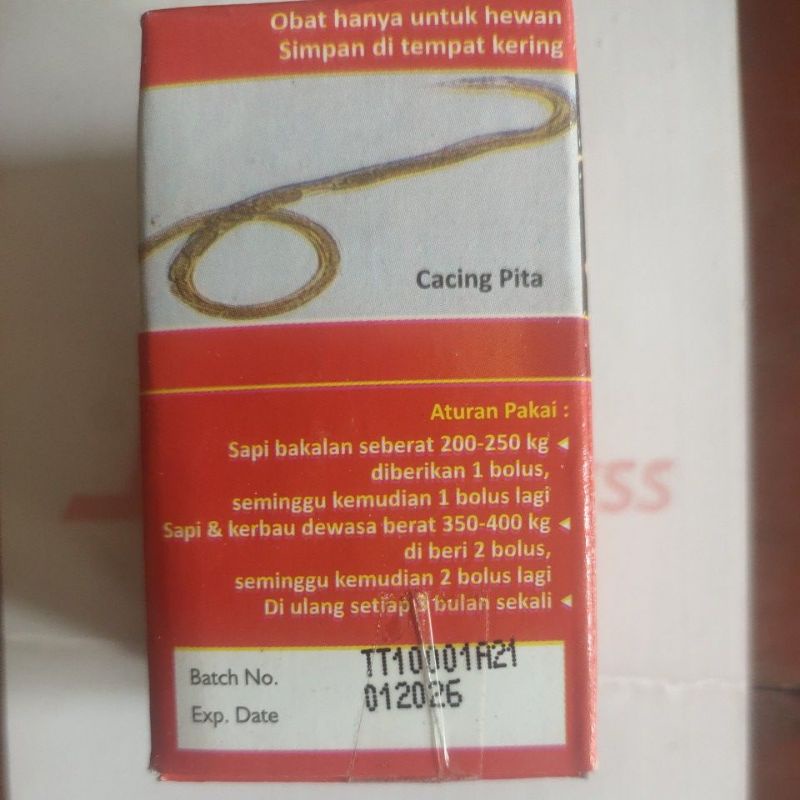 obat cacing komplit SAPI bolus kerbau-eka farma