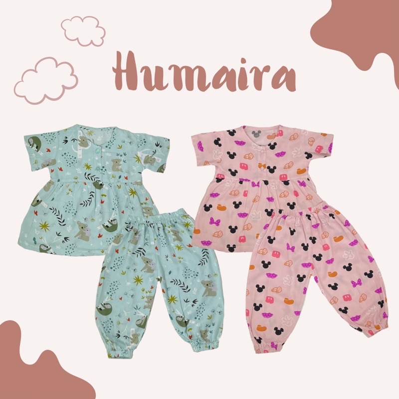 Humaira Set Celana Panjang / Set Baju Anak Lucu / Daily Wear