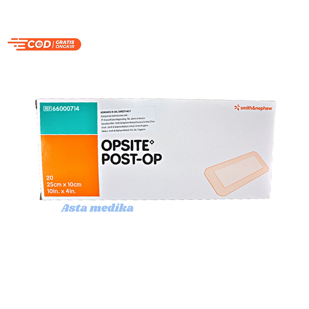 OPSITE POST-OP 25cm x 10cm Plester Luka Anti Air Plester Luka Tahan Air Opsite 25cm x 10cm