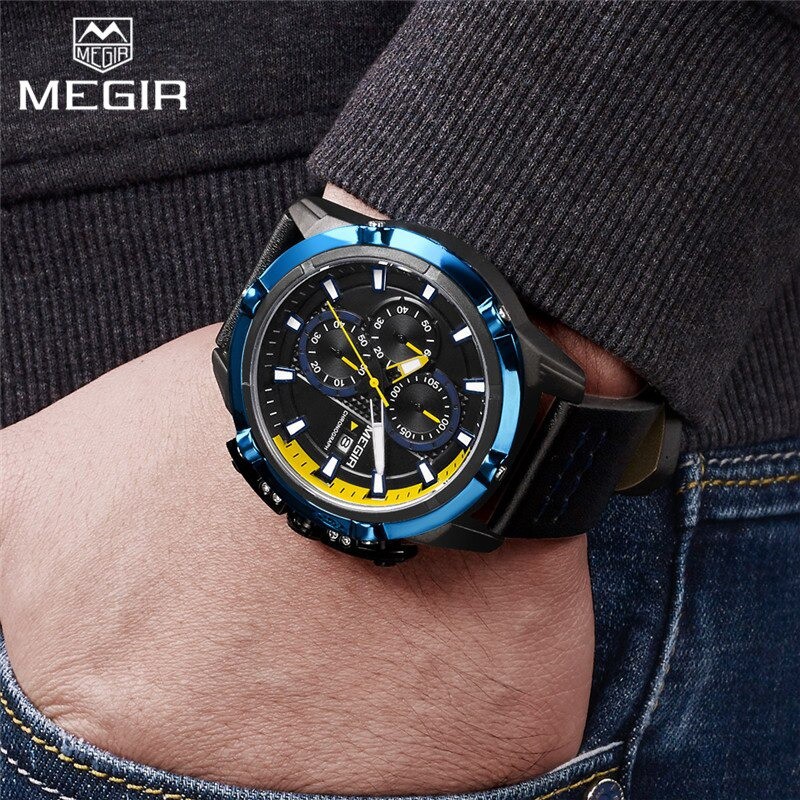 Jam Fashion Pria Megir Crono Aktif