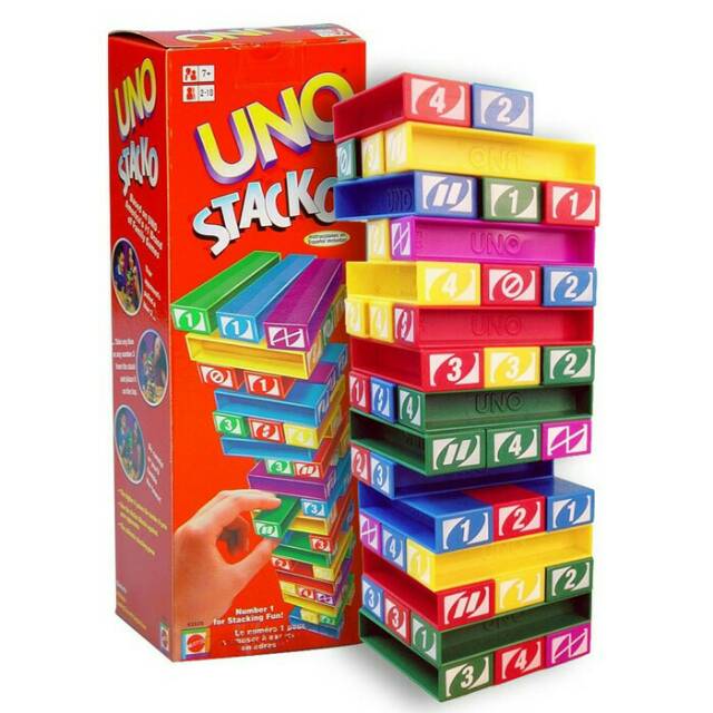 MAINAN BALOK SUSUN UNO STACKO/MAINAN EDUKATIF/FAMILY GAME