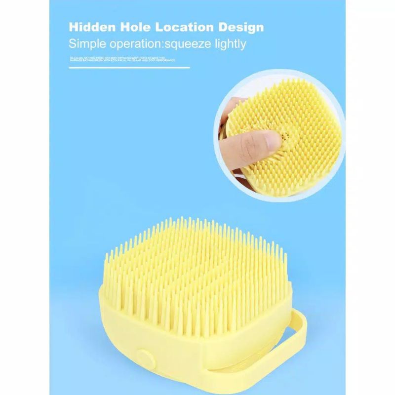 JG - SIKAT MANDI BAHAN SILIKON LEMBUT SIKAT BADAN KEPALA SHOWER SILICONE DISPENSER SABUN