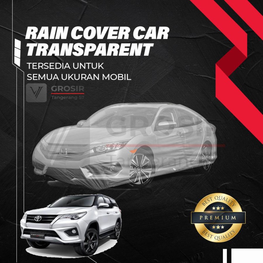 Sarung Mobil Transparan All New Fortuner VRZ 2016-2021 / Body Cover Transparan All New Fortuner VRZ 