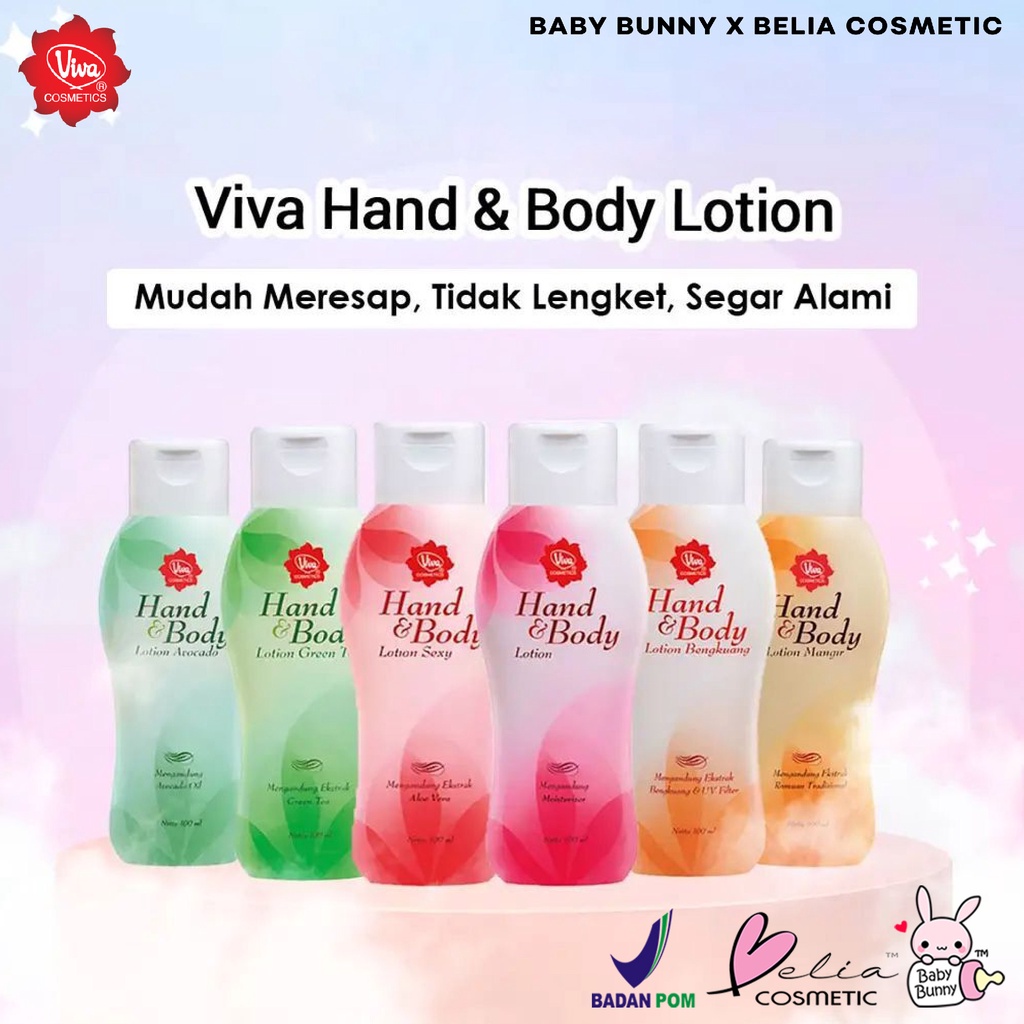 ❤ BELIA ❤ Viva Hand &amp; Body Lotion 100ml BPOM Halal