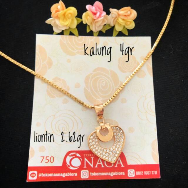 KALUNG DAN LIONTIN EMAS TUA