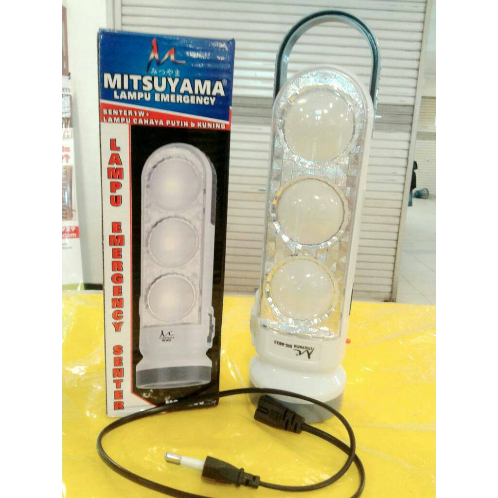 LAMPU EMERGENCY &quot;MITSUYAMA&quot;MS-6033 (lampu cahaya kuning &amp; putih)