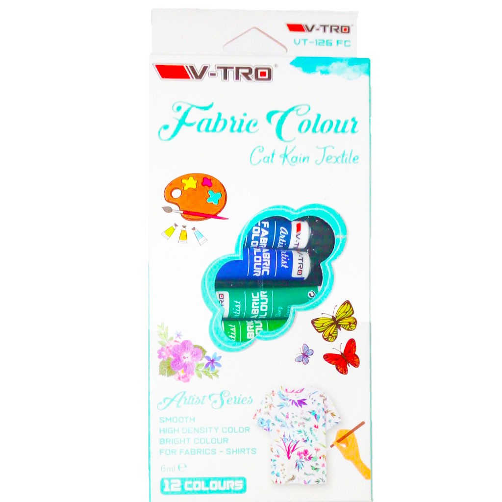 

CAT ACRYLIC KAIN TEXTILE COLOUR V-TRO 12 WARNA