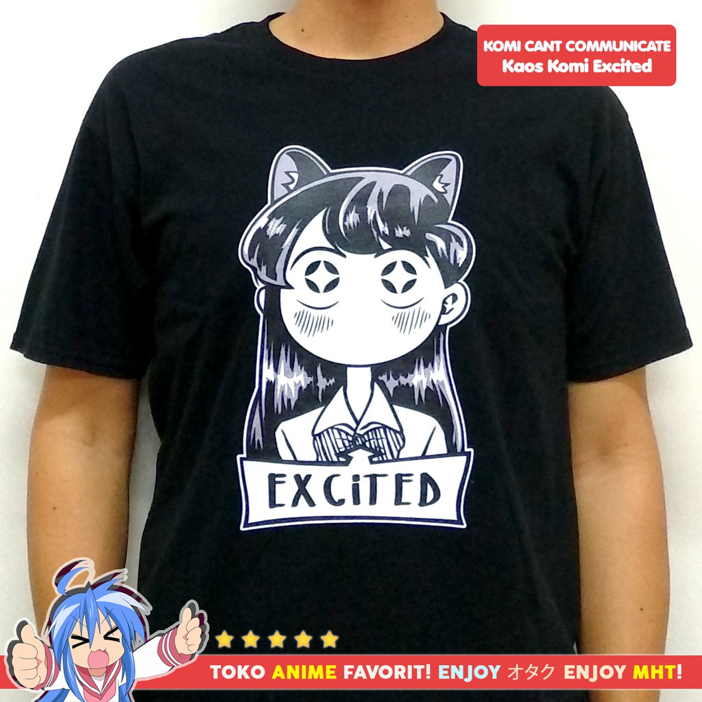 Kaos Anime Komi Cant Communicate - Excited Komi Neko