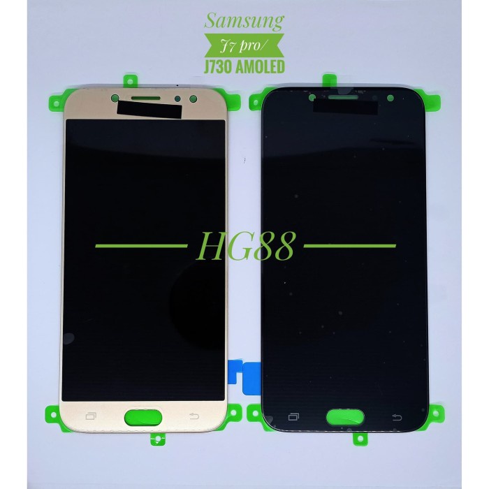 TERBARU- BISA COD LCD SAMSUNG J7 PRO/J7PRO/J730 AMOLED FULLSET TOUCHSCREEN ORI OEM - Gold