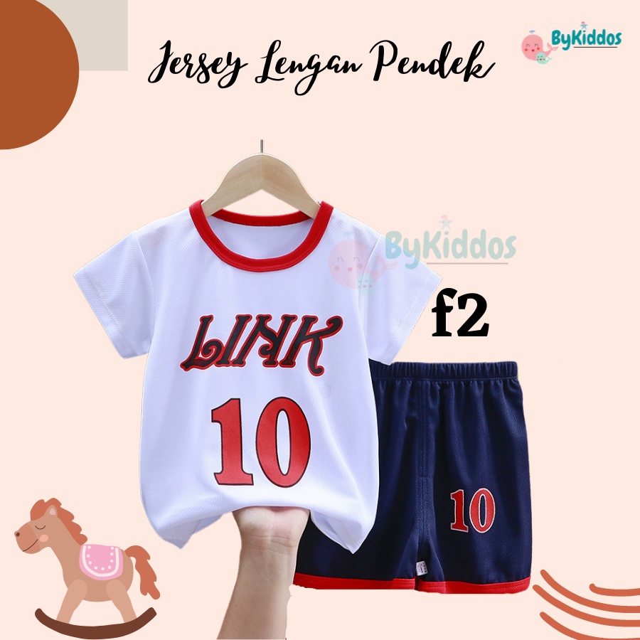 ByKiddos - Jersey Premiun Anak Lengan pendek / Baju Basket Anak / Baju Olahraga Anak / Setelan Olahraga Anak Part 1