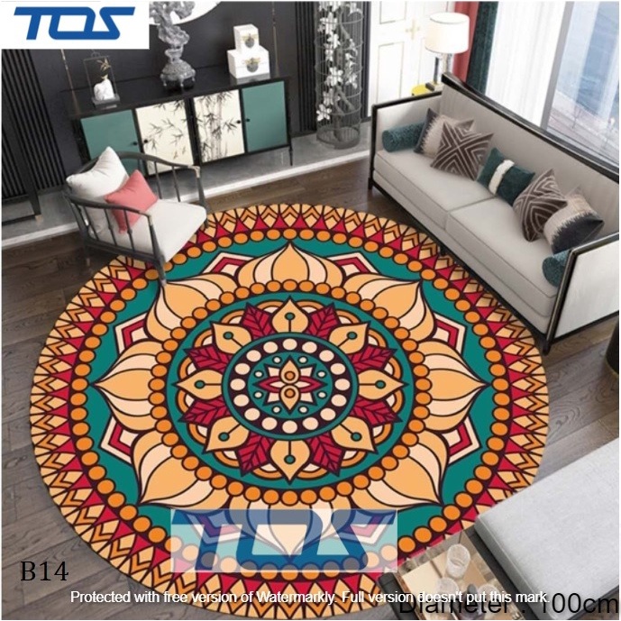 Karpet Bulat motif/ tikar alas Lantai kamar / ruang tamu / carpet alas tenda/ karpet modern minimalis premium bludru / karpet anak spiderman / hellokitty / doraemon/ mickey mouse / cartoon / carpet nordic / elegant / bohemian / karpet anti slip polyster