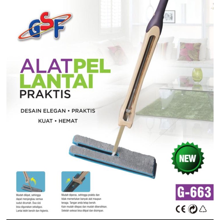 Alat Pel Lantai 2 Sisi Ultra Mop Alat Pel Lantai Praktis GSF G-663