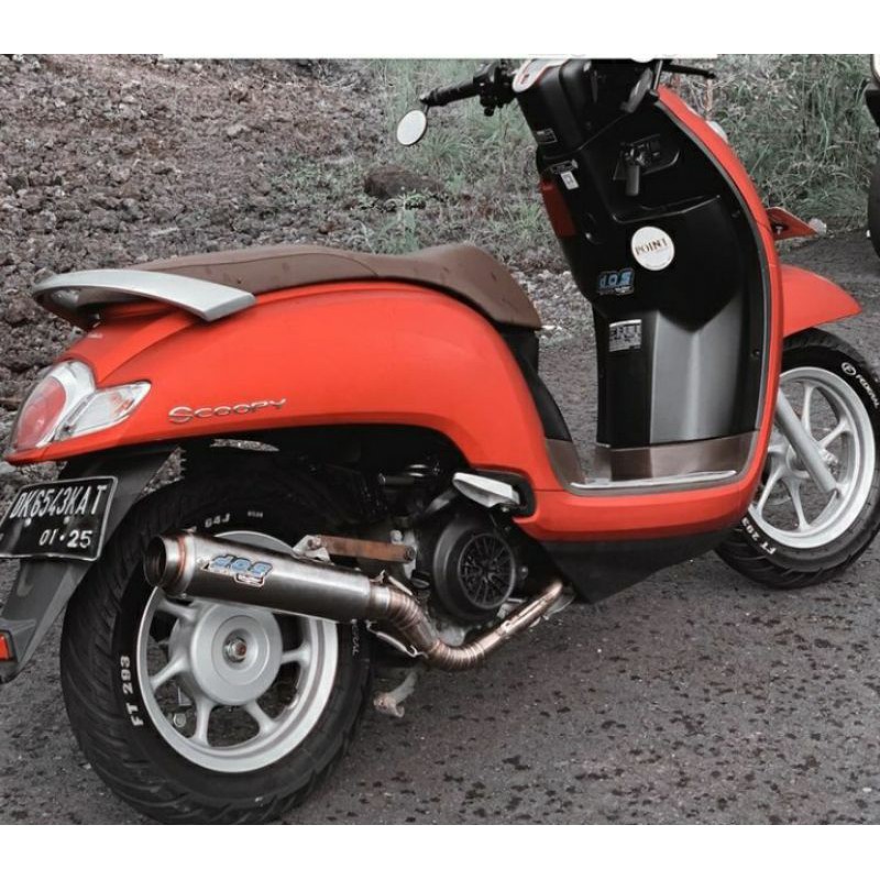 Knalpot Dos Muffler Original Scoopy Stainless original racing jogja Asli