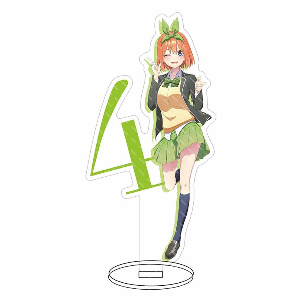 [Elegan] Nakano Miku Action Figure Fans Hadiah Fashion Dekorasi Mainan Gotoubun No Hanayome Desktop Standing Card Klasik Nakano Ichika Meja Gadis Figure Model Plat