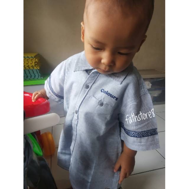 Baju kemeja anak merk Colours Baby