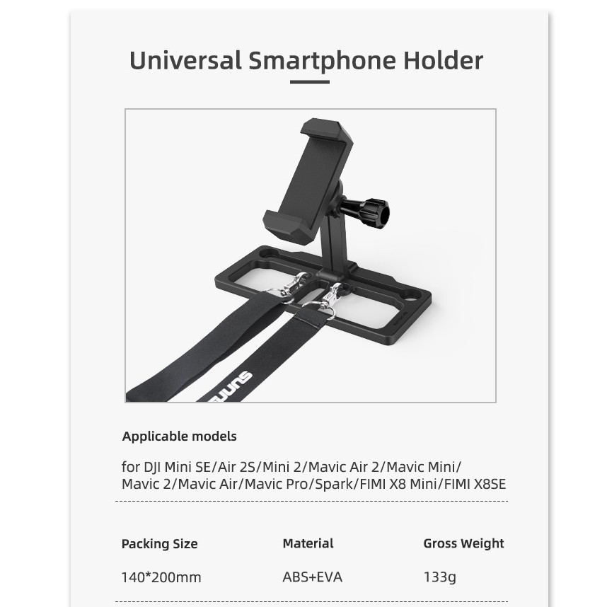 Sunnylife Universal Phone Holder Mavic Mini / Air / Fimi X8 Mini / SE