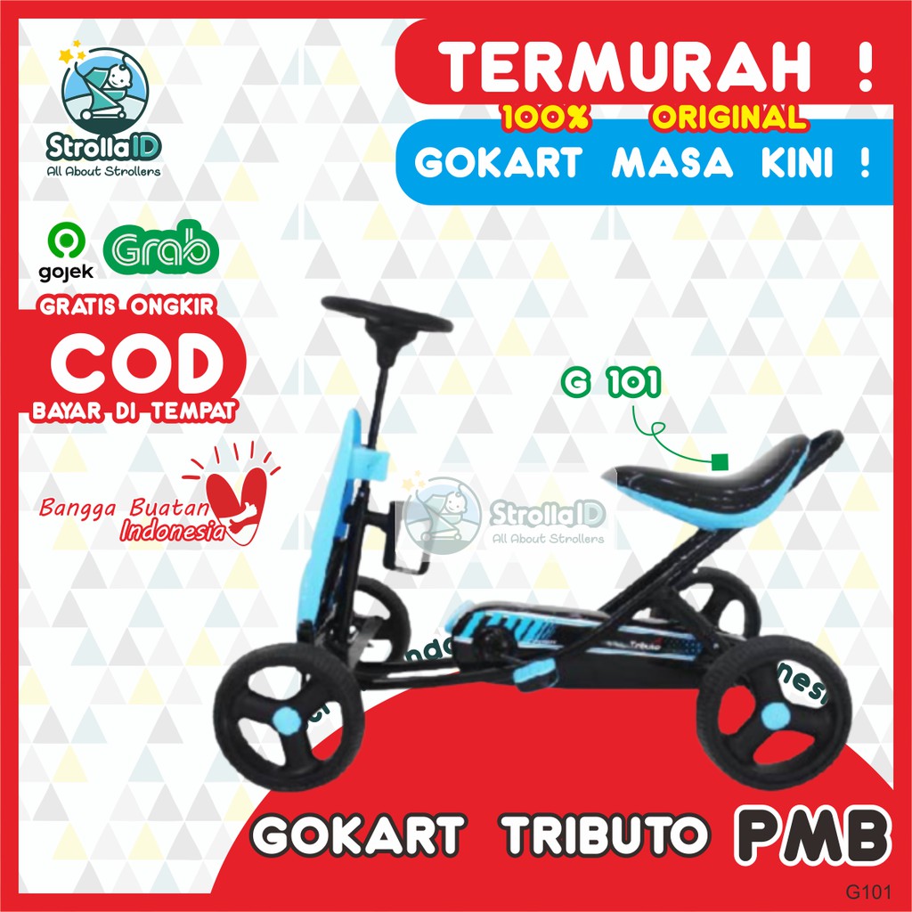GOKART Aki LISTRIK Anak PMB TRIBUTO G 101 - G 102 AKI  Mainan Anak Tricycle SEPEDA  Murah ORIGIN SNI