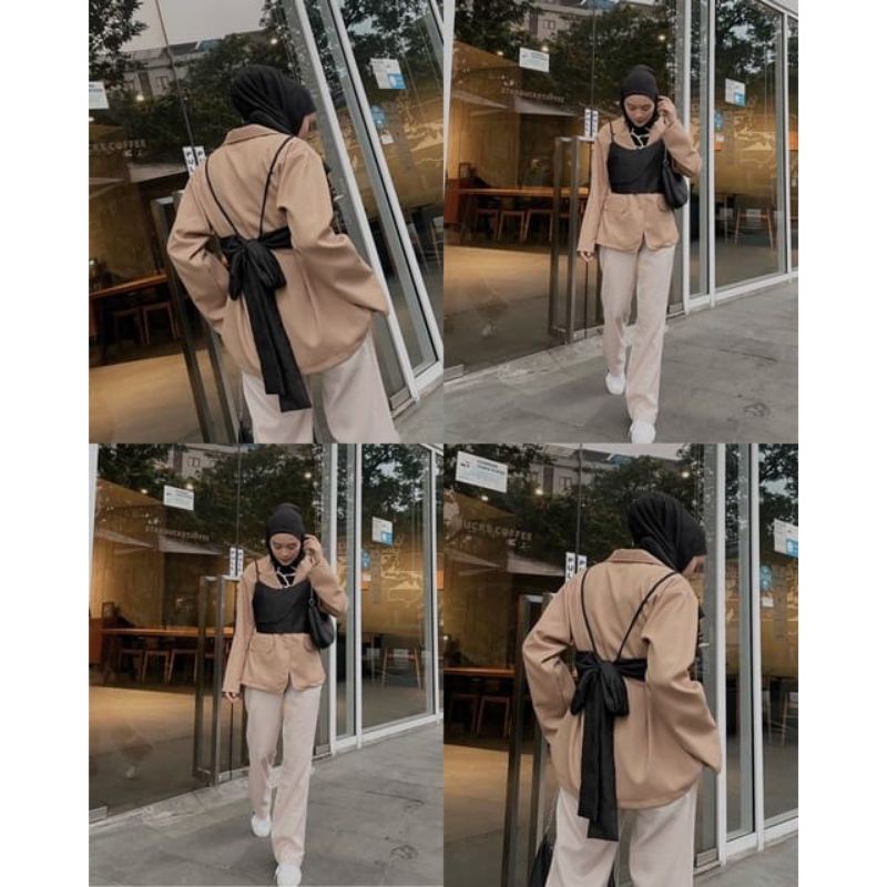 KENKA VEST KOREAN vest wanita pita kotak