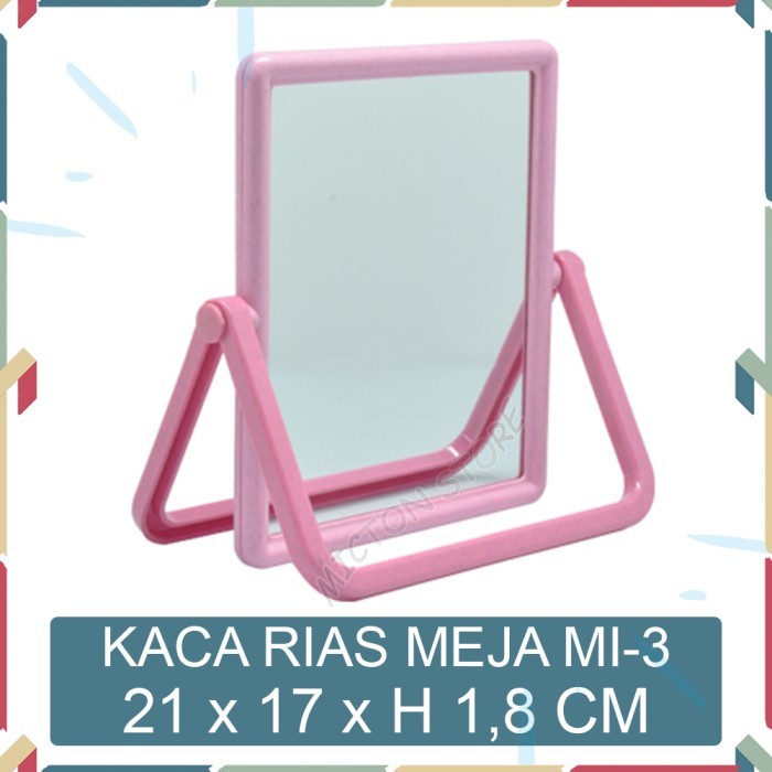 MICTON Lion Star Cermin Lipat Kaca Meja Rias Beauty Mirror MI-3 Pink