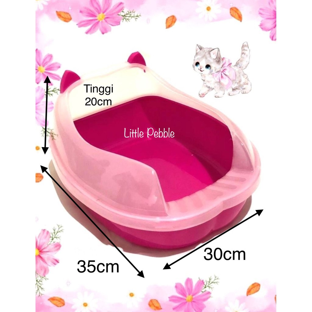 CA1857 Cat Litter Box Motif Kuping Kucing Tempat Pasir Pup KucinG