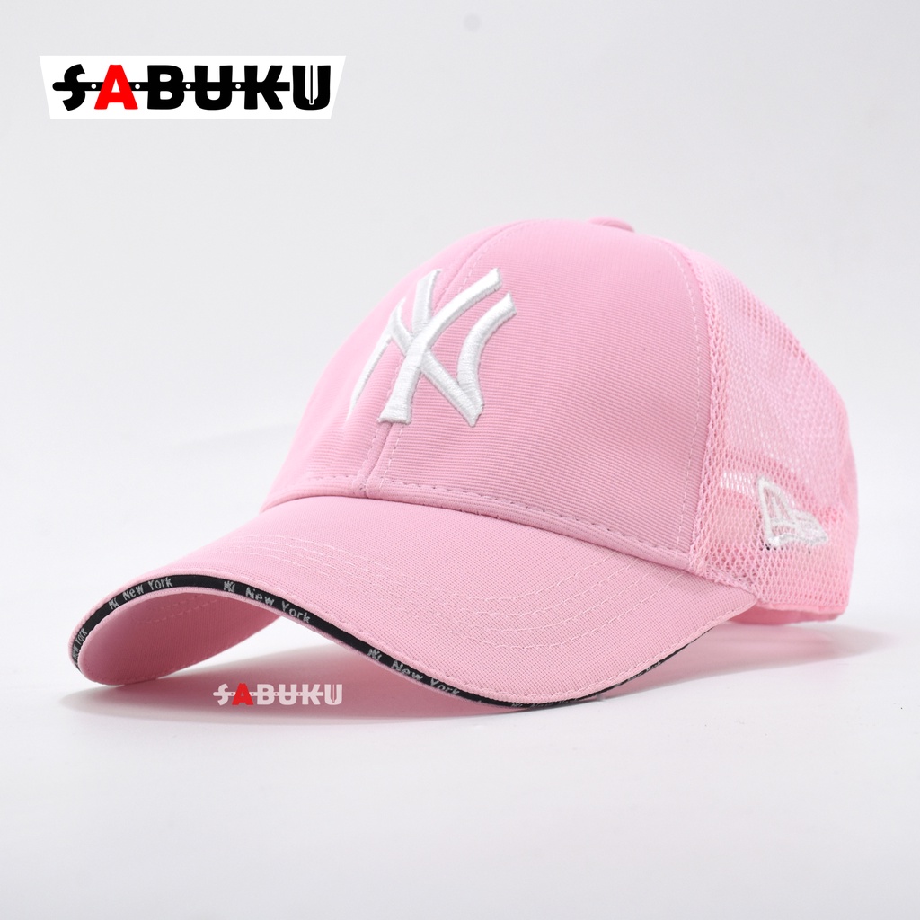Topi Baseball Pria/Wanita Topi Sport Korea Topi Pria Distro Casual Hat Model Kekinian Anak Muda Bordir NY - 255