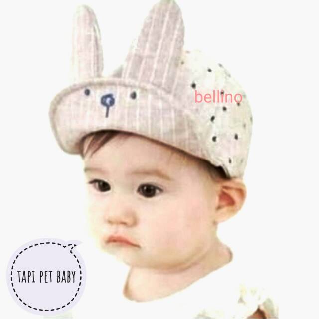 TOPI BABY TOPI ANAK BAYI PET RABBIT LUCU MODEL TELINGGA TEGAK