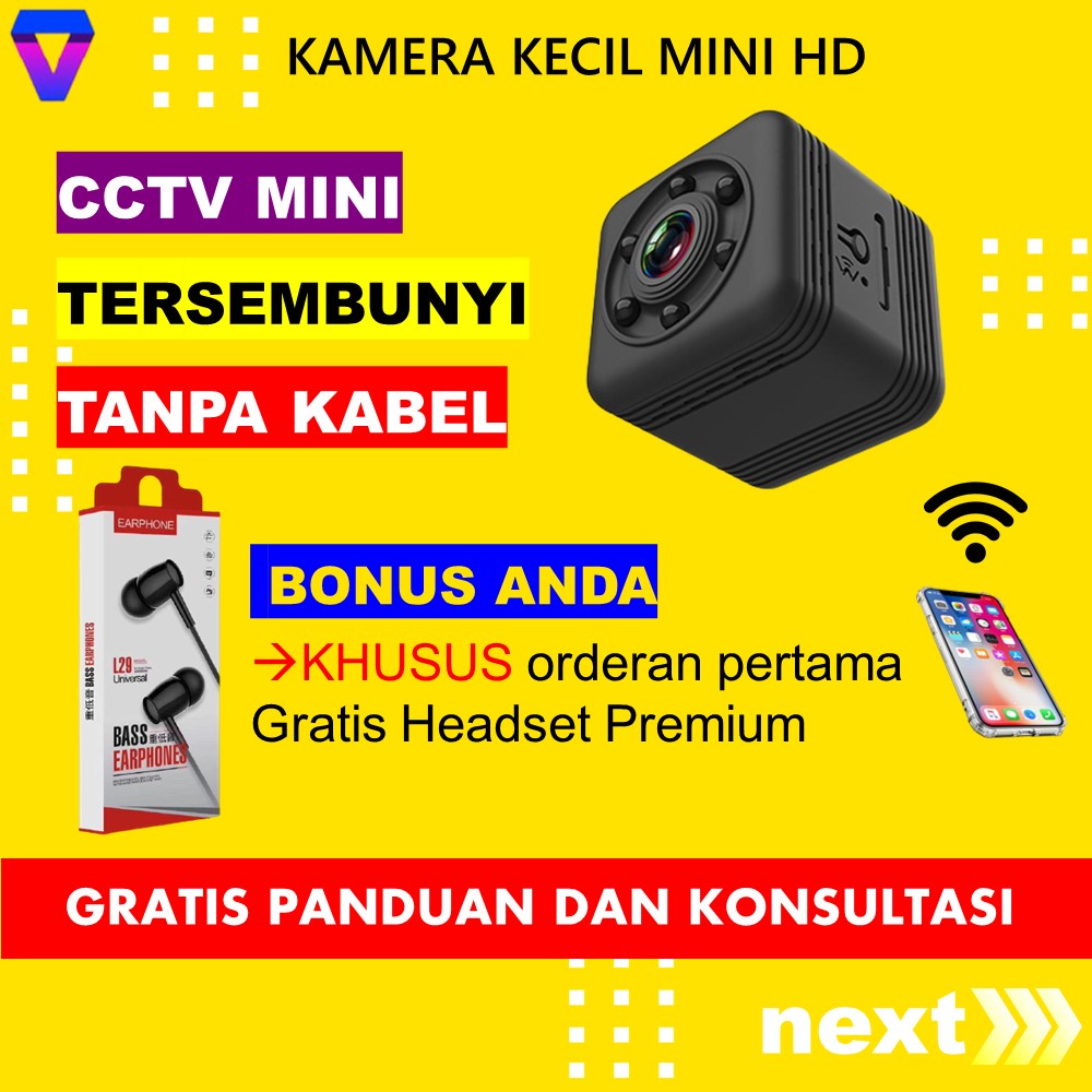 KAMERA KECIL TERSEMBUNYI PENGINTAI TANPA KABEL CAMERA CCTV MINI WIFI CONNECT HP NIGHT VISION SPYCAM SPY IP CAM HIDDEN CAMERA MATAMATA PENGINTIP TERHUBUNG HP WIRELESS ALAT KEAMANAN RUMAH JS73