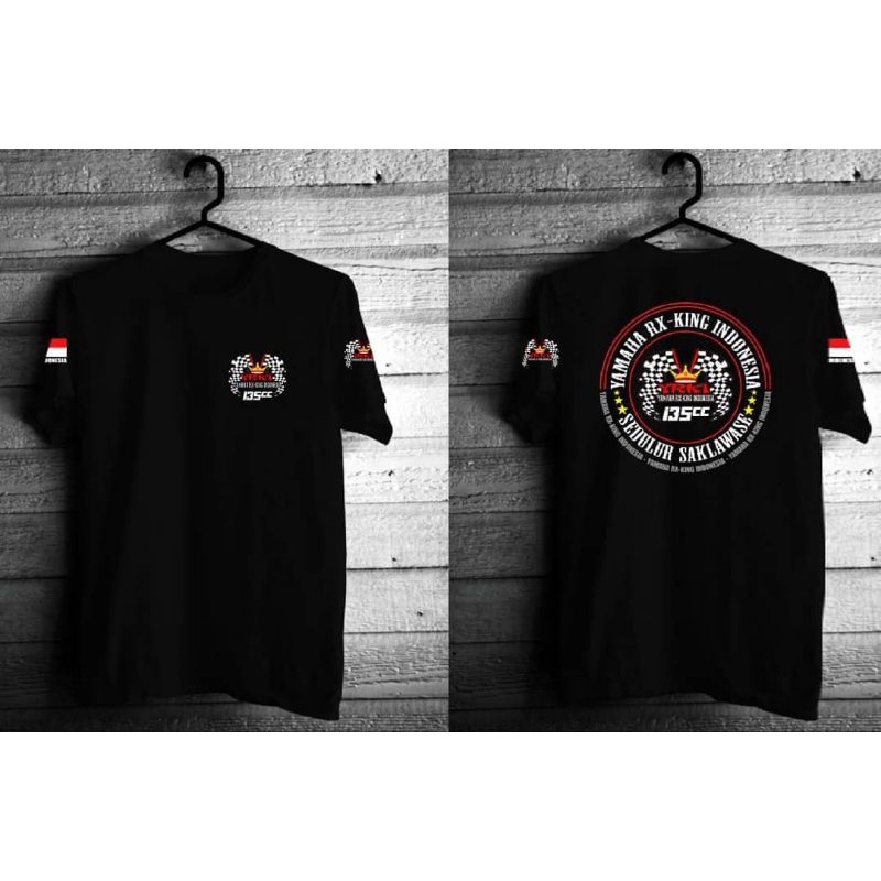 KAOS RX KING YRKI LENGAN PENDEK Logo bendera kecil