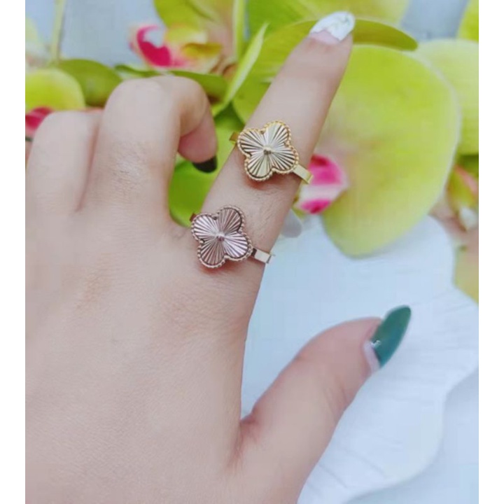 Cincin titanium permata perhiasan fashion w15-17