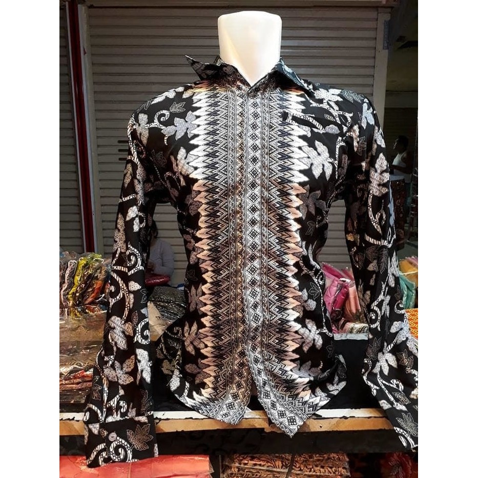 SETELAN KEBAYA COUPLE / BATIK COUPLE MODEL ELNIRA / COMBI DAN KEMEJA (GREY)