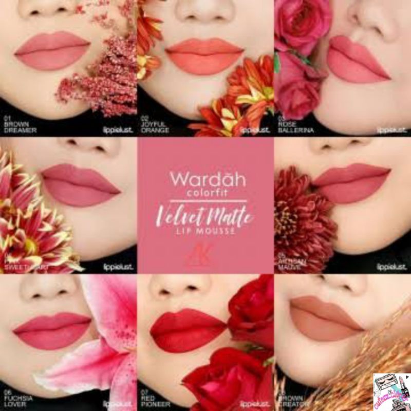 ☃Cutezz_Ching1☃Wardah Colorfit Velvet Matte Lip Mousse 4g