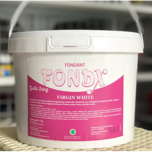 

FONDX ROLLED FONDANT VIRGIN WHITE REPACK 250grm