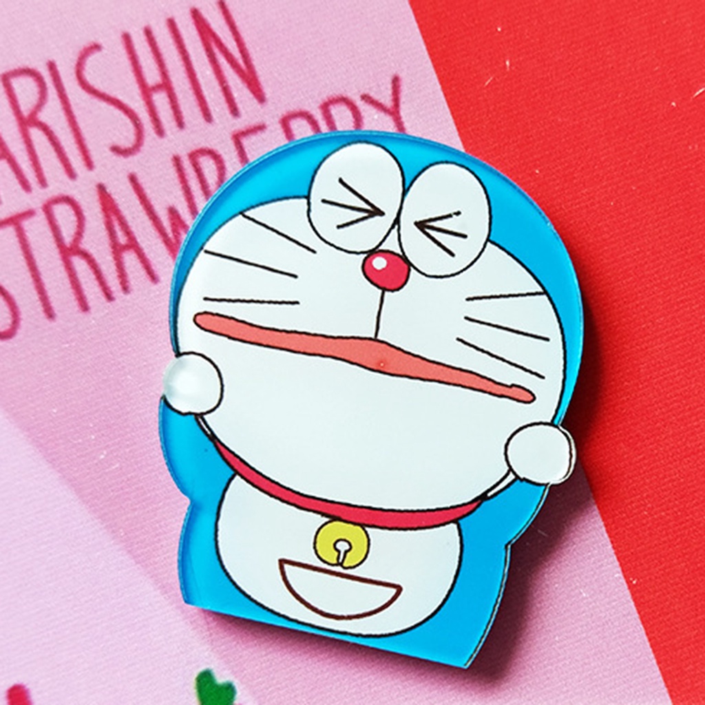 5 Pcs Bros Lencana Desain Karakter Kartun Anime Jepang Doraemon Bahan Plastik Untuk Pesta