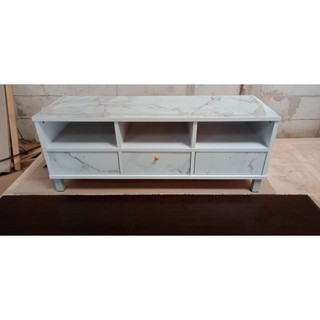  Rak  TV  Minimalis HPL  Glossy  Marmer White  CR 007 TV  Cabinet 