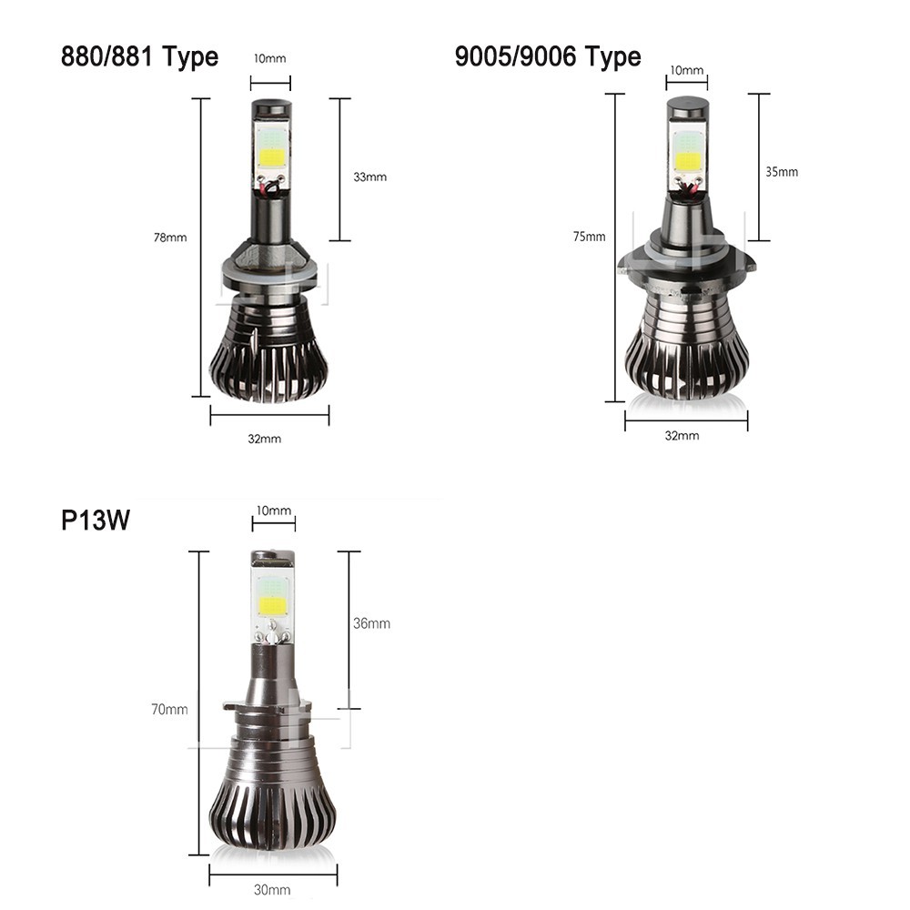 PSx24W 5202 H16 2pcs LED Fog Light Bulbs COB Lamps tow color Strobe Fog Lamp